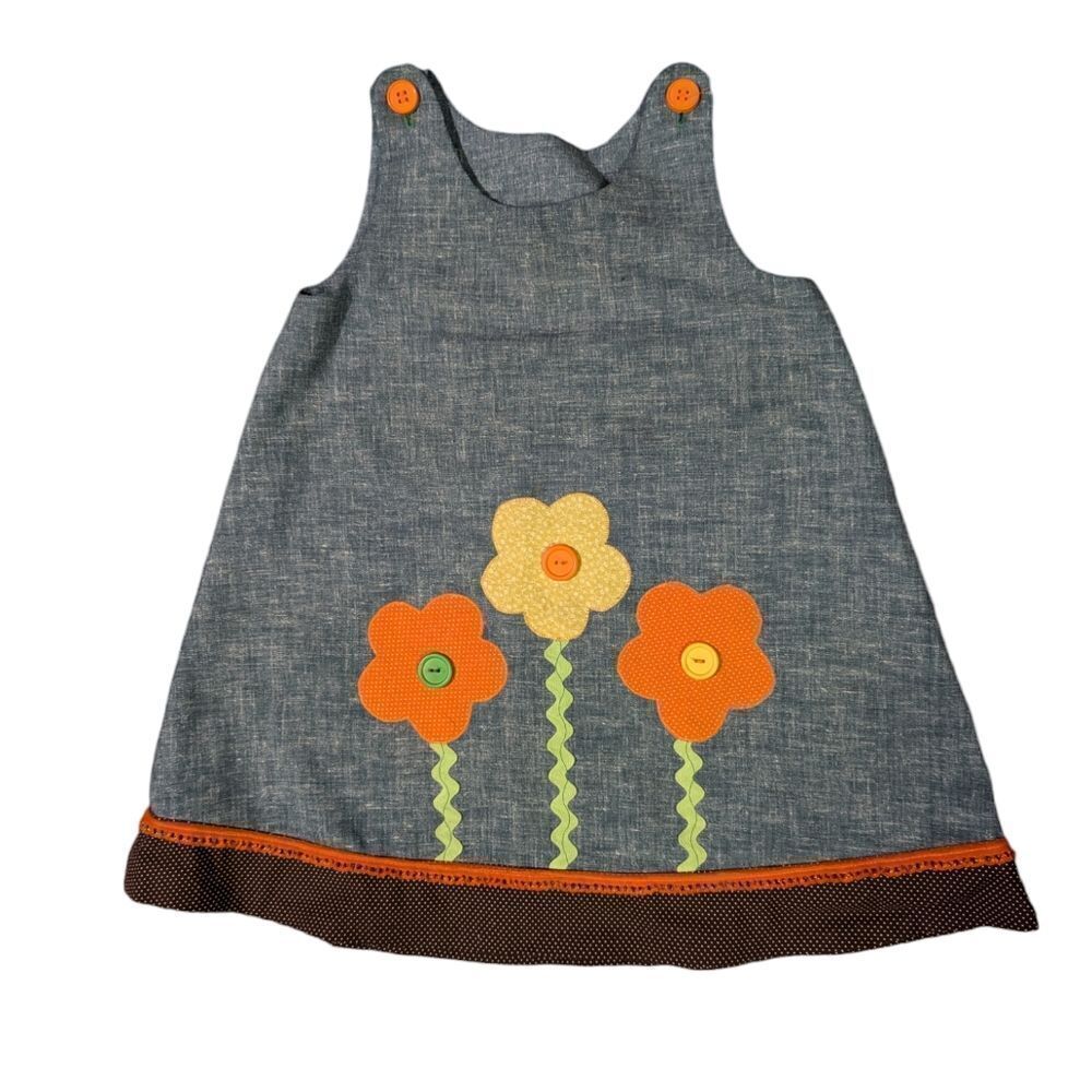 Handmade girls‎ groovy flower dress